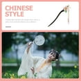 thumbnail image 2 of Hair Stick Pin Dark Brown Wood Agate Pearl Glass Bead Shell 1Pcs 7.1x1.8in, 2 of 8