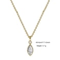 thumbnail image 7 of Charm-In Exquisite Exquisite 14K Gold Plated Marquise Cubic Zirconia Necklace for Women - Stunning Gold Necklaces - Adjustable 45+5cm Chain - Gift, 7 of 7