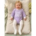 thumbnail image 4 of RUINIXCW New to The Crew Baby Boy Girl Fall Winter Outfit Bubble Romper Newborn Baby Boy Girl Hospital Coming Home Outfit Waffled Striped Letter Long Sleeve Bodysuit, 4 of 9