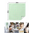 thumbnail image 4 of Green Grid Cloth Napkins Set of 8 Reusable Dinner Napkins, Checkered Plaid Gingham Lattice Trellis Print Cocktail Napkin Washable Table Napkins for Wedding/Holiday Party/Baby Shower 20"x20", 4 of 7