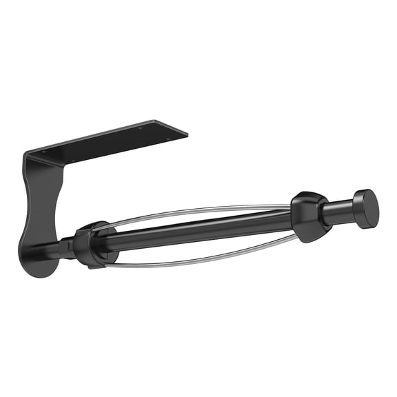 Gimgong Stainless Steel Single Hand Operable Easy Tear Wall Mount Under Cabinet Paper Towel Holder, Black