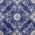 thumbnail image 1 of oneOone Velvet Dark Blue Fabric Asian Block Tile Craft Projects Decor Fabric Printed By The Yard 58 Inch Wide, 1 of 4