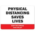 thumbnail image 1 of SignMission OS-NS-A-1824-25503 Covid-19 Notice Sign - Physical Distancing Saves Lives, 1 of 1