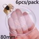 thumbnail image 3 of 6 piezas x Bolas de adorno navideñas transparentes irrompibles para decoración del hogar, 130 x 80 mm, de plástico, para hacer tú mismo, 3 of 5