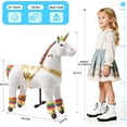 thumbnail image 2 of DEYGIA Unicorn Ride on Toys, Mechanical Cycle Walking Action Plush Animal, Max Load 187 lbs, 2 of 9
