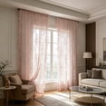 thumbnail image 3 of AYktou Floral Lace Sheer Curtains, 39.4×55.1 Inch Farmhouse Rod Pocket Window Voile Sheer Drapes, Ruffled Window Curtain Light Filtering Chic Window Drapes for Bedroom Kitchen Living Room Decor, 3 of 7