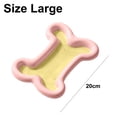 thumbnail image 2 of Pet Dog Cat Food Water Bowl Small Animal Food Feeder Bone-Shaped DesignpinkL, 2 of 6