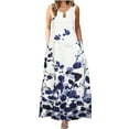 thumbnail image 1 of Robes Soleil pour Femmes 2023 Décontractées Mode Femme Été Confortables Sans Manches à Col Rond Robe Rétro Évasée Robes de Boîte de Nuit pour Femmes 2023 en Liquidation, 1 of 7