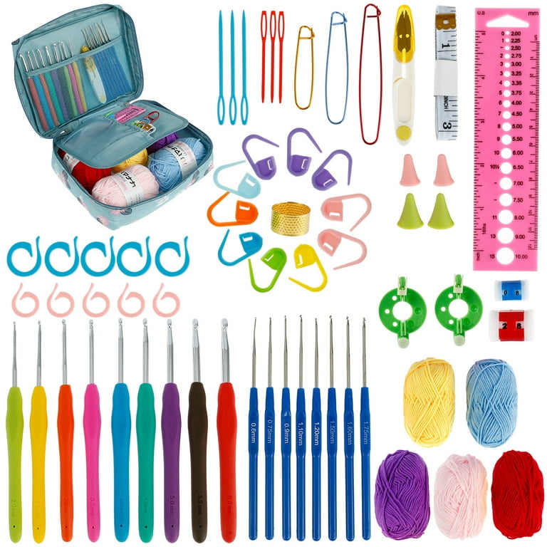 Sutowe Crochet kit for Beginners 68 Pcs with Case Practical Knitting  Starter Kit 13 Crochet Hooks 6 Rolls Yarn and Knitting Accessories Complete Knitting  Kit for Adults Kids 