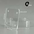 thumbnail image 3 of 6 pc Personalized Clear Acrylic Coasters Home & Business Use Wedding and Party Favors 10x10x0.65cm, 3 of 9
