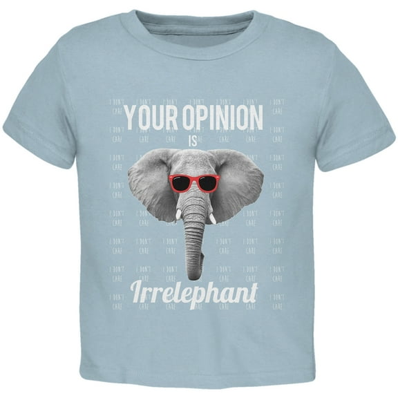 Paws - Elephant Your Opinion is Irrelephant Light Blue Toddler T-Shirt - 3T