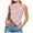 Pink, variant on 2DXuixsh Shirts Women Lace Tank Top One Shoulder Tie Back Spaghetti Strap Crop Top Backless Cut Out Summer Going Out Top Pink Size M