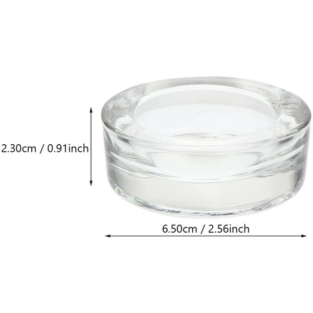 Glass Votive Candle Holder Clear Round Crystal Tealight Candle Holder