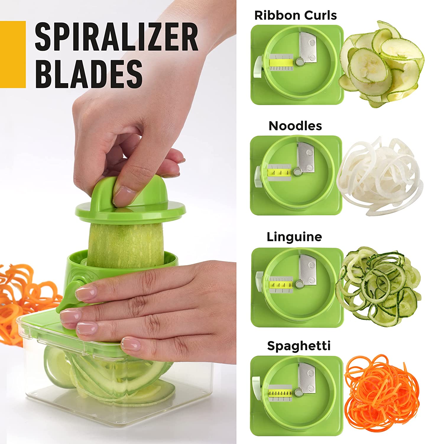 QWZNDZGR Mueller Pro-Series 10-in-1, Blade Vegetable Slicer, Onion Mincer  Chopper, Vegetable Chopper, Cutter, Dicer, Egg Slicer with Container 