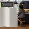 thumbnail image 6 of 4 ft Short Bamboo Wave Screen Room Divider - White Privacy Panel, 6 of 7