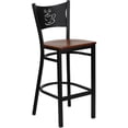 thumbnail image 1 of Flash Furniture Hercules 29" Black Back Metal Bar Stool in Cherry, 1 of 4