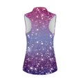 thumbnail image 2 of HUIACONG Sleeveless Golf Shirt with Sparkle Ombre Design, Women's Tennis Shirt for Athletic Casual Activity and Outdoor Golf Games, 2 of 7