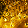 thumbnail image 5 of Cadena de luces LED con forma de bola redonda de hierro hueco, decoración navideña para patio marroquí, cadena de luces con batería solar, caja de luces, 5 of 5