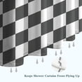 thumbnail image 6 of Gray and White Checkerboard Checkered Pattern Shower Curtain 36"x72" ,Bathroom Decorative Shower Curtains Set with 12 Hooks,Modern Waterproof Washable Shower Curtain, 6 of 6
