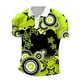 thumbnail image 4 of Ceisia Men's Slim Fit Short Sleeve Neon Star & Circle Print Turndown Collar Shirt Green S Gifts, 4 of 5