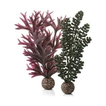 biOrb Small Sea Pearls & Kelp Plant Set - Green & Red Aquarium Plant Decoration