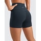 thumbnail image 2 of Shorts CRZ YOGA Butterluxe tiro alto 4" azul marino talla pequeña, 2 of 5