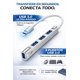 thumbnail image 2 of Hub Adaptador USB 3.0 y Tipo C de 4 Puertos para Laptop Plateado, 2 of 7