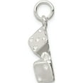 thumbnail image 2 of Sterling Silver Large Dice Charm Solid Casted Polished Breathtaking Flawless Delicate A thoughtful gift for anniversaries birthdays or special occasions, 2 of 4