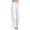 White, variant on HAiming Women Wide Leg Pants Summer Vacation Palazzo Trousers Loose Casual Drawstring Elastic Waist Pants with Pockets