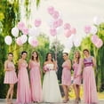 thumbnail image 4 of Juego de 10 o 30 globos de látex con lazo rosa y blanco de 12 pulgadas, con confeti rosa y dorado, para bodas, compromisos, cumpleaños, baby showers y fiestas., 4 of 5