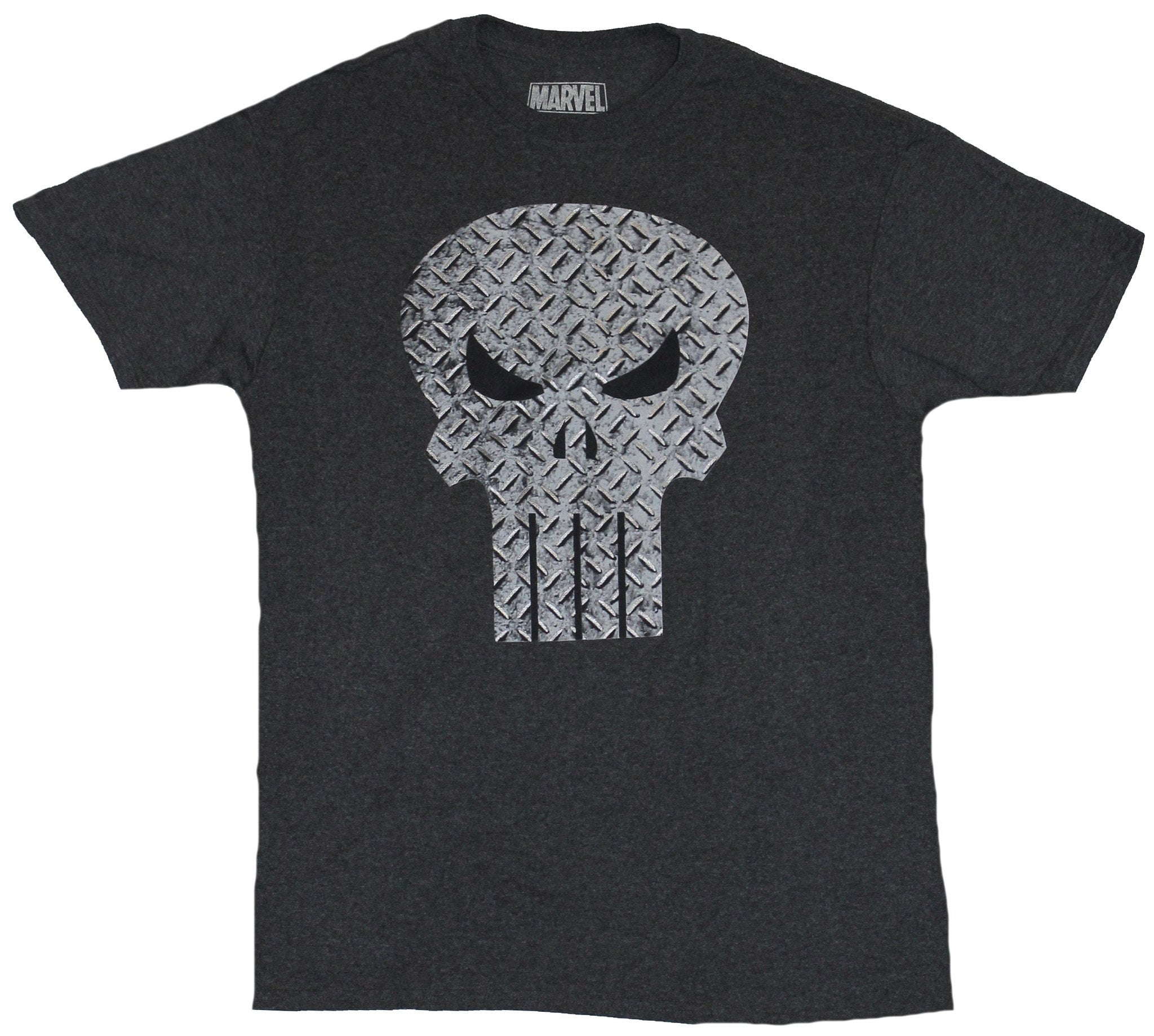 The Punisher (Marvel Comics) Mens T-Shirt - Classic Logo Treadplate ...
