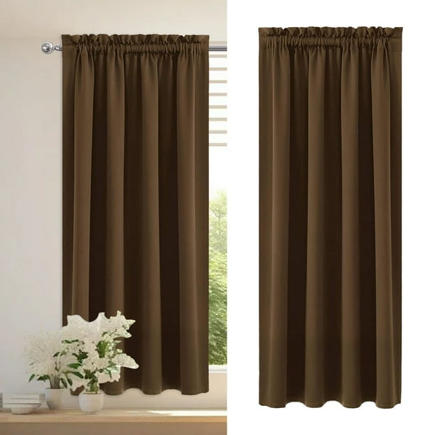 Cortinas Térmicas y Ahorradoras de Energía | Cortinas Opacas con Aislamiento Térmico E Insonorizadas para Dormitorio y Cocina | Tejido Liso con Efecto Seda