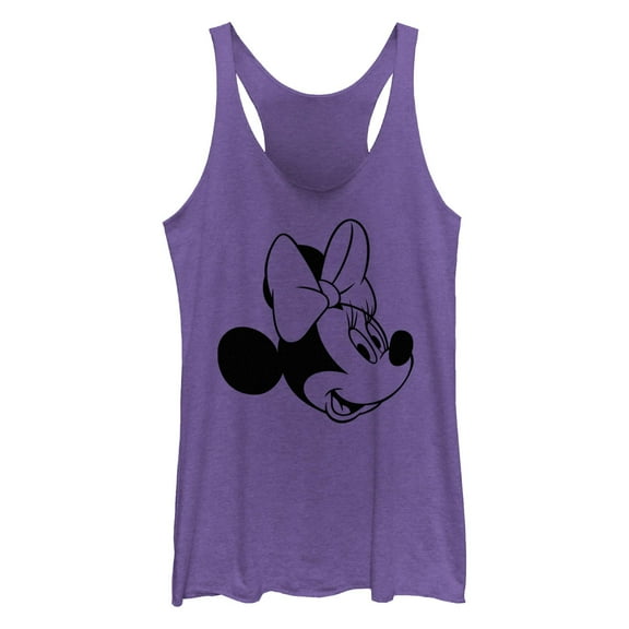Women's Mickey & Friends Simple Minnie  Racerback Tank Top