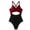 Wine Red + Black, variant on YTDSCS Women's One-Piece Swimwear Bikini Swimsuit Bathing Suit Comfortable Swimsuits