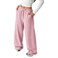 thumbnail image 4 of WOYY Girls Athletic Pants High Waisted Straight Sweatpants Casual Sports Trousers, 4 of 4