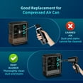 thumbnail image 3 of NZACE 110000RPM Compressed Air Duster,Electric Air Duster Computer Cleaner Keyboard Cleaner with LED, 7600mAh,AR-100,Black, 3 of 7