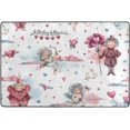 thumbnail image 4 of SKYSONIC Romantic Cupids Hearts Flowers Non-Slip Area Rug, Watercolor Valentines Floor Carpet Comfort Floor Mats Decor for Indoor Front Porch,Living Room, Bedroom,Kitchen,72"x48", 4 of 5