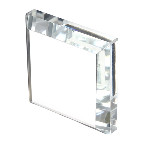 Uxcell Clear Glass Paperweight, 1.57 x 1.57 x 0.39 Inch Clear Paperweight Decorative for Home Decoration Reading Photography Daily Office Gifts, Clear(Square)