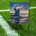 thumbnail image 6 of SKYSONIC Garden Flag Painting of Jesus Standing at The Sea Side Double-Sided Printed House Sports Flag 12x18 in Polyester Decorative Flags for Courtyard Garden Flowerpot, 6 of 7