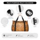 thumbnail image 4 of Balery Sparkling Orange and Black Bolsa de Gimnasio para Mujeres, Bolsa de Viaje con Bolsillo Húmedo, Bolsa de Fin de Semana para Mujeres, Bolsa de Viaje Resistente al Agua, 4 of 7
