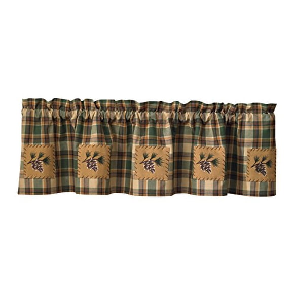 Scotch Pine Pinecone Curtain Valance 60" by 14"