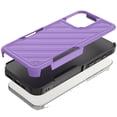 thumbnail image 4 of For Iphone 16 Pro Max 6.9 Inch Noble Lined Shockproof Dual Layer Hybrid - Dark Purpleblack, 4 of 6
