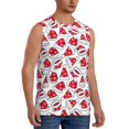 thumbnail image 2 of Fotbe Christmas Hat Men's Camiseta sin Mangas Estampada para Hombres, Playera Casual para Gimnasio, Entrenamiento, Playa-Medium, 2 of 7