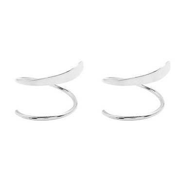 XINYUAN Spirals Twisting Earrings - Double Hoop Stud Earring Threader Women E Fast O0R4