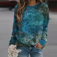 thumbnail image 2 of Moda mujer manga larga otoño impresión o-cuello blusa sudaderas jerseys camisas Tops Fridja fhghd1678, 2 of 8