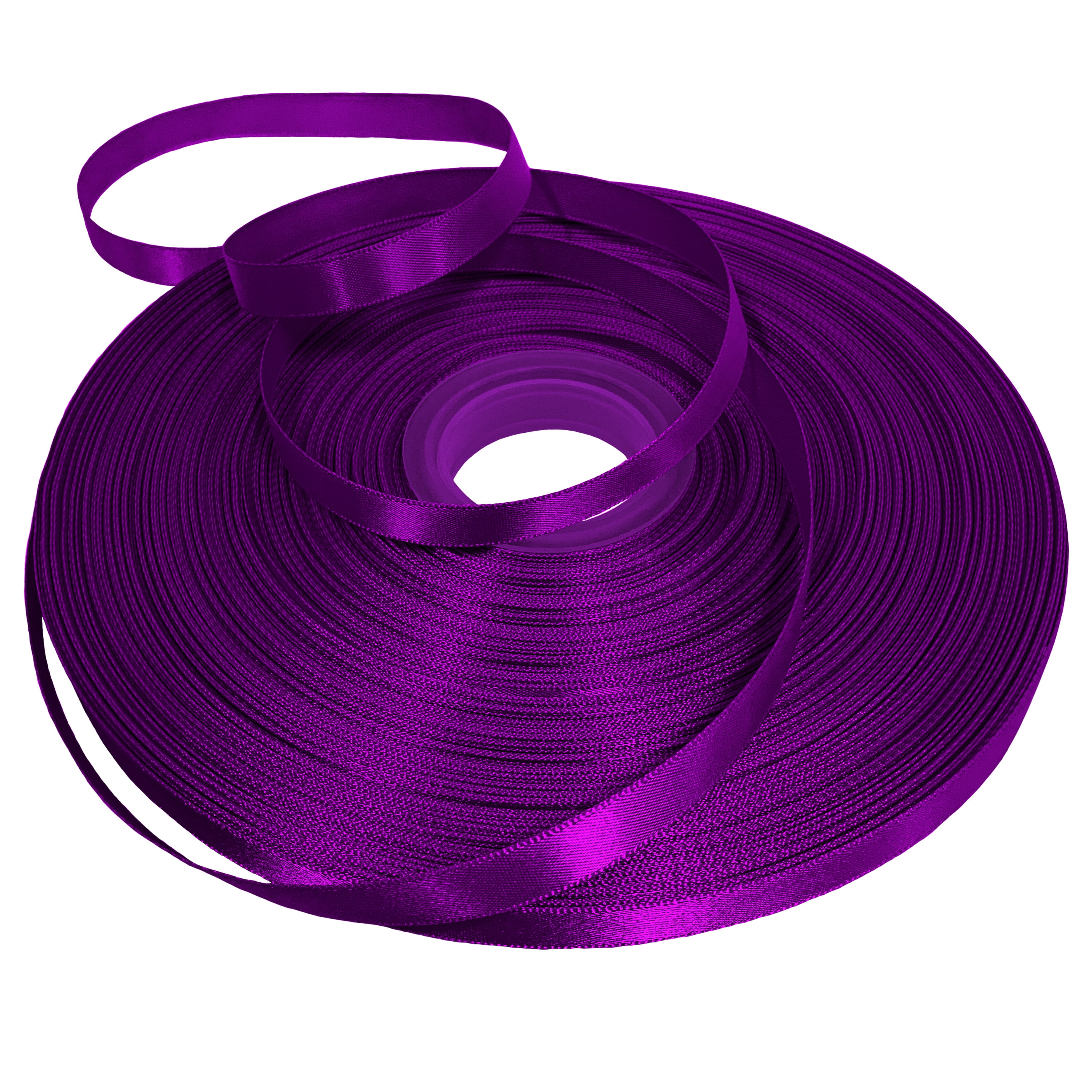Purple Single Face Satin Ribbon, 3/8