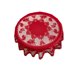 thumbnail image 1 of Mesa de Navidad Runner Ronda Mantel Rojo Encaje Fiesta Decoración Mantel, Poliéster Rojo 39.37x39.37In, Decoraciones de la Mesa de Navidad, 1 of 6