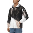 thumbnail image 3 of Honeii Black And White Boston Terrier Print Hoodies for Men, Pullover & Full Zip, Breathable Zip up Hoodie, Sweatshirt-Medium, 3 of 5
