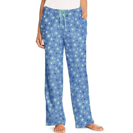 pajama hanes snowflakes fleece pants