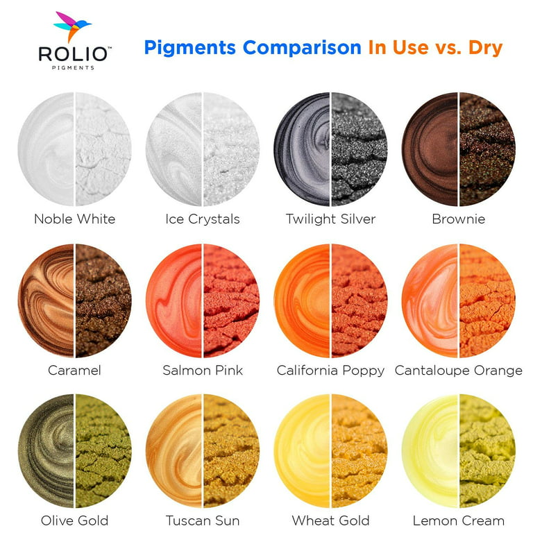 Rolio Mica Powder Pearlescent Color Pigment - Art Set For Resin Epoxy - For  Soap Making, Nail Polish, Lip Gloss, Eye Shadow, Slime & Candle Jars - 10 -  Imported Products from USA - iBhejo